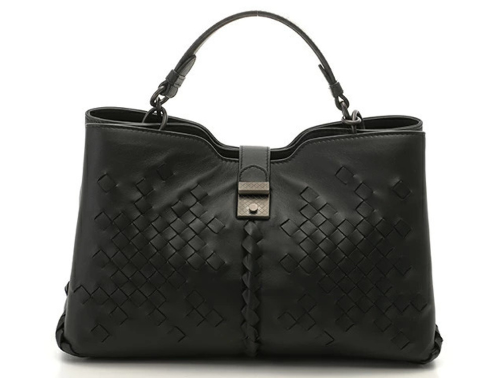 BOTTEGA VENETA Intrecciato Napoli Bag Black Calfskin